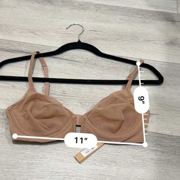 NWT - SKIMS Brown Mesh One Wire Plunge Bra - Picture 2 of 4